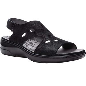 NWT PROPET Gabbie Black Size 6X(2E) Sandals Slingback Extra Cushioned Open Toe